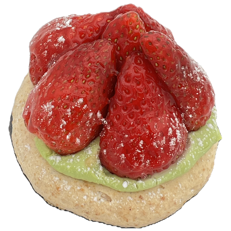 Macaronade fraise pistache