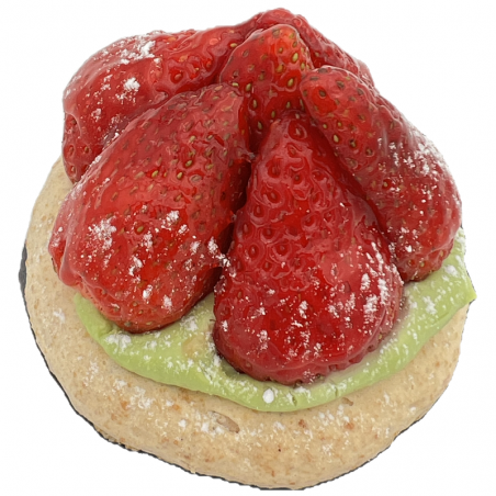 Macaronade fraise pistache