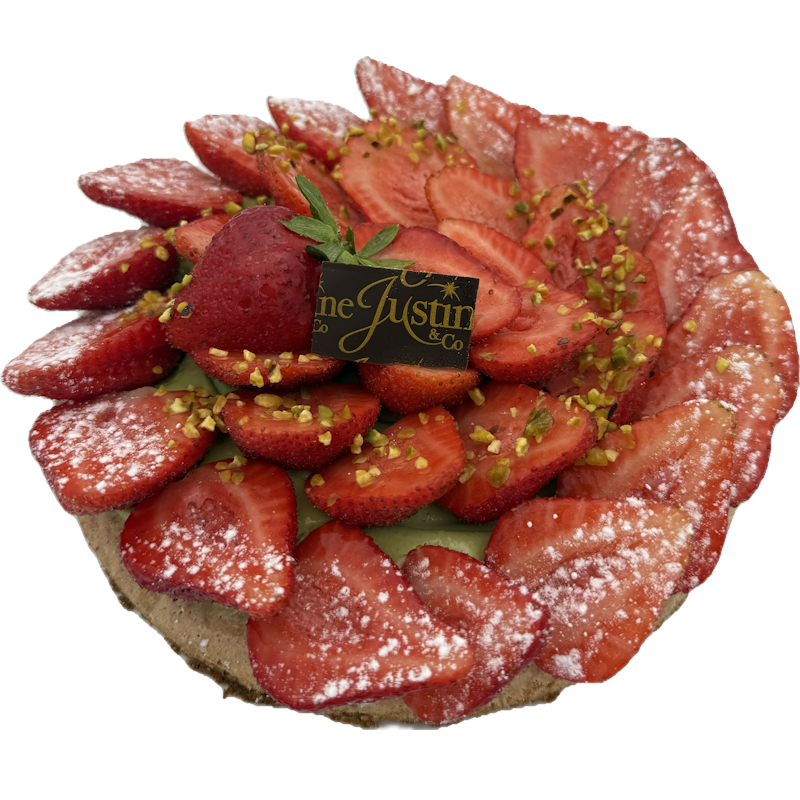 Macaronade fraise pistache